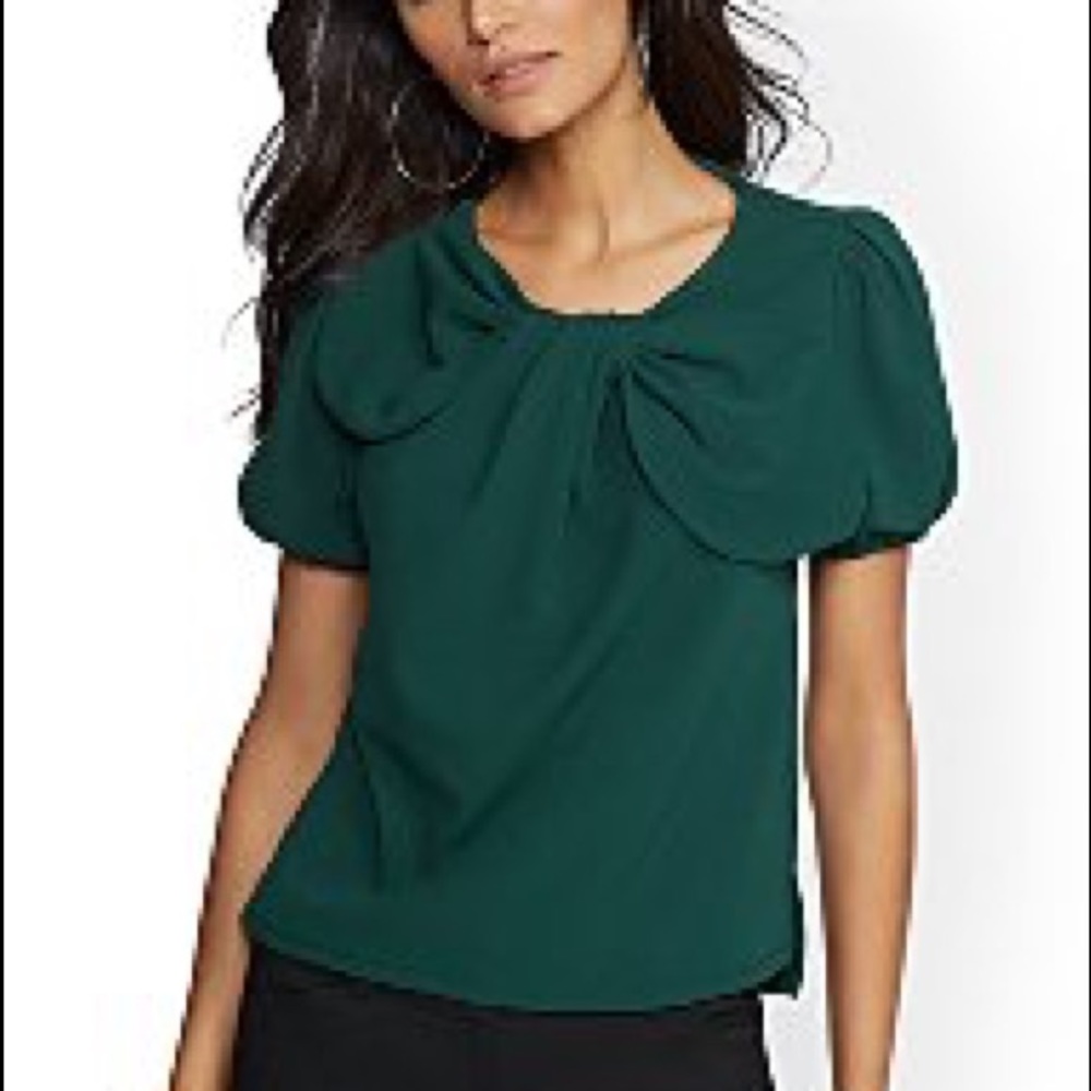 New York & Company Bow Detail Top